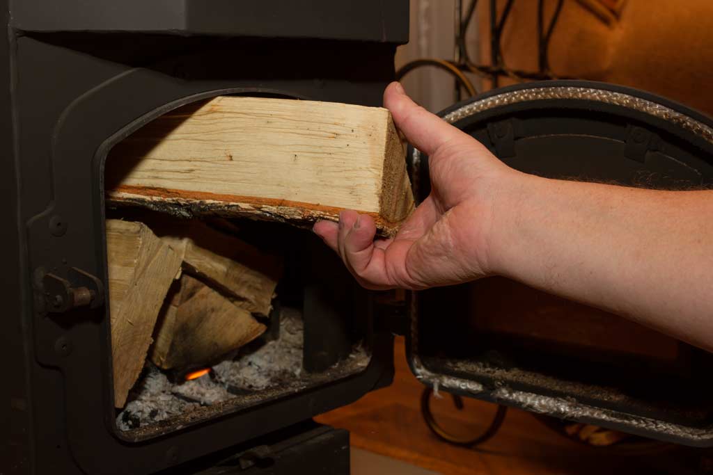 Making a Fire Wood in Stove