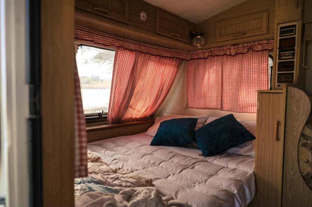 Bed Made in RV Van