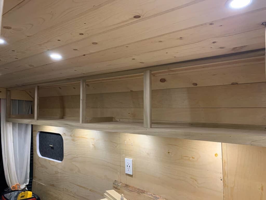 building cabinets in a campervan