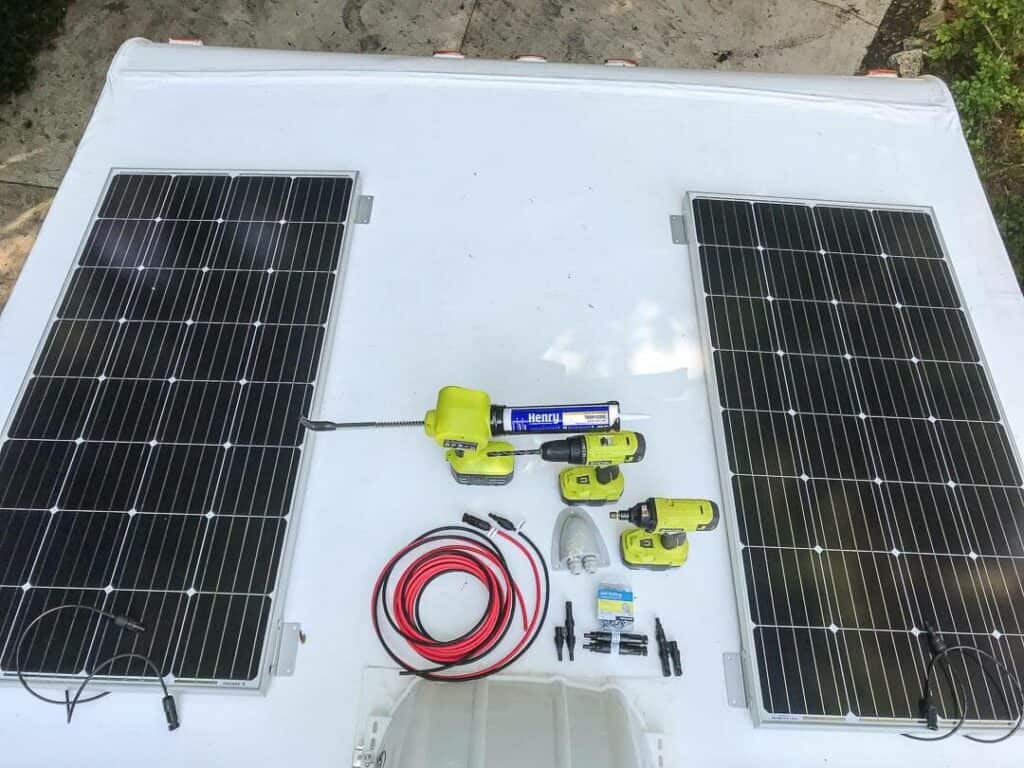 van solar setup tools