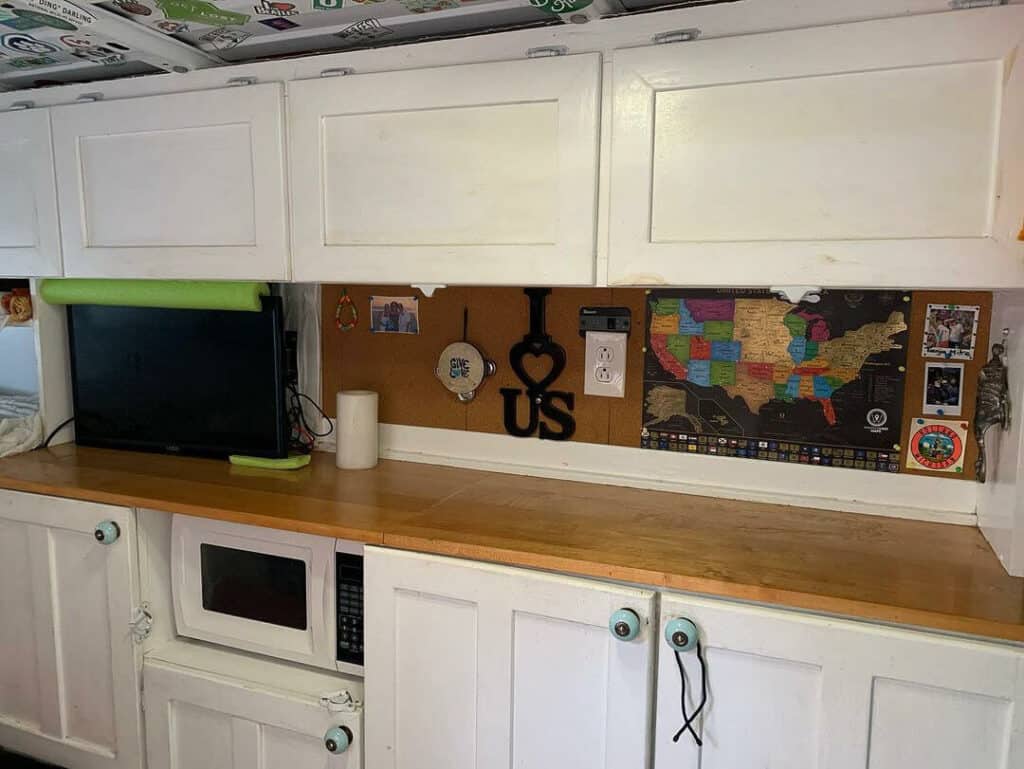 Campervan kitchen counter