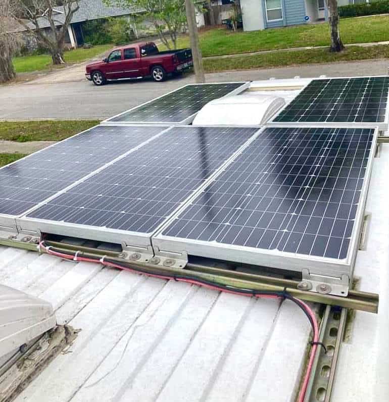 Tanja Promaster roof solar panels
